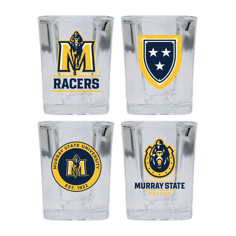 Murray State University Set of 4 Shot Glasses with School Design, Officially Licensed Glassware