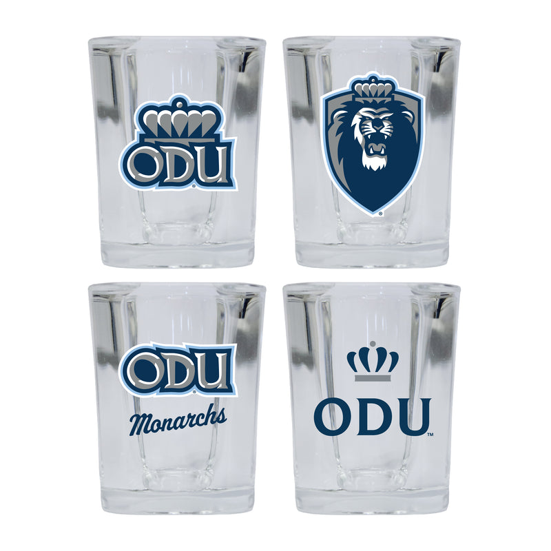 Old Dominion Monarchs Set of 4 Shot Glasses with School Design, Officially Licensed Glassware