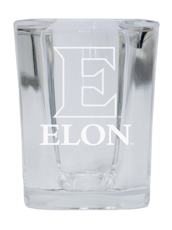 Elon University NCAA Collector's Edition 2oz Square Shot Glass - Laser Etched Logo