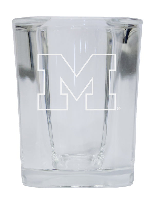 Michigan Wolverines 2 Ounce Shot Glass Square Officially Licensed Collegiate Product