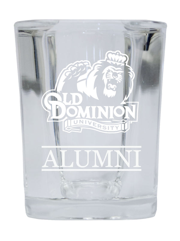 NCAA Old Dominion Monarchs Alumni 2oz Laser Etched Square Shot Glass