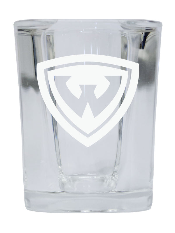 Wayne State 2 Ounce Shot Glass Square Officially Licensed Collegiate Product