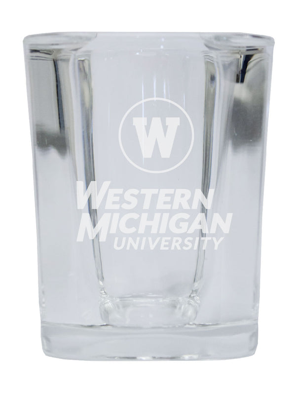 Western Michigan University 2 Ounce Shot Glass Square Officially Licensed Collegiate Product
