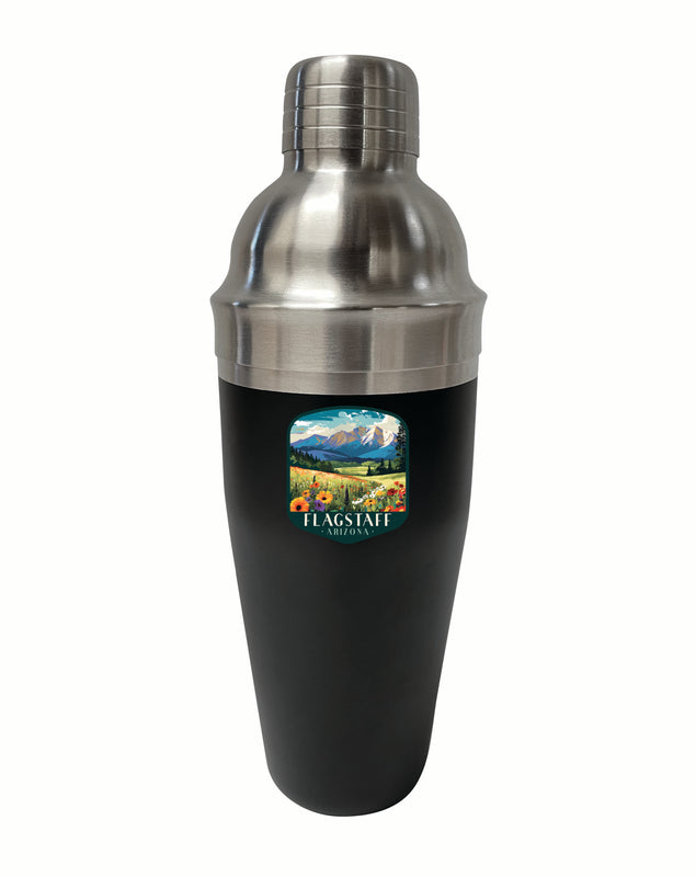 Flagstaff Arizona Design C Souvenir 24 oz Stainless Steel Cocktail Shaker Black Single