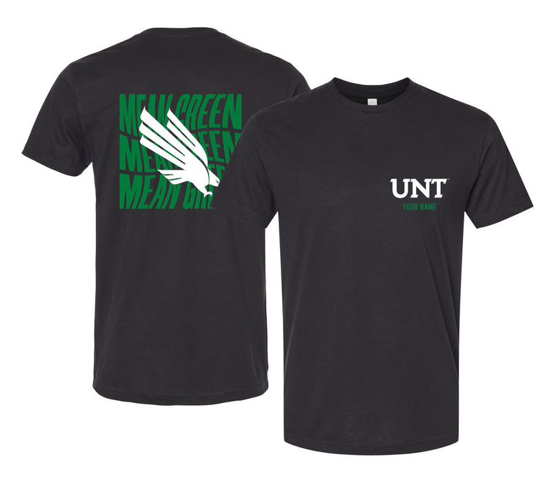 North Texas Offic. Licensed Custom Unisex T-Shirt – Left Chest and Large Back Ripple Design XS