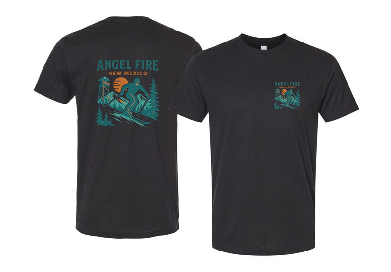 Angel Fire New Mexico Vintage Design Souvenir Unisex Cotton Crew Neck T-Shirt