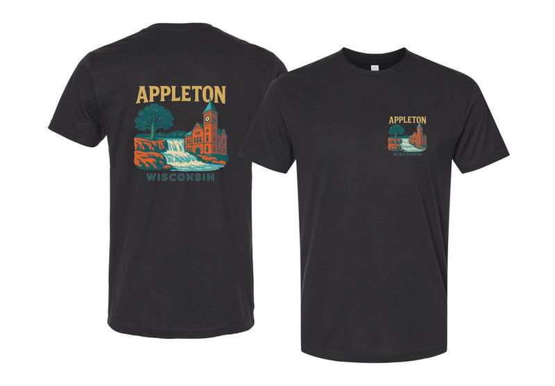 Appleton Wisconsin Vintage Design Souvenir Unisex Cotton Crew Neck T-Shirt