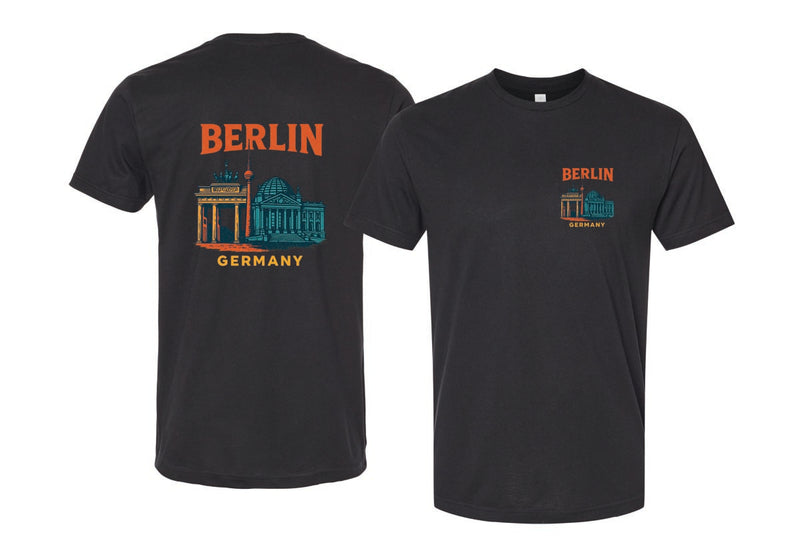 Berlin Germany Vintage Design Souvenir Unisex Cotton Crew Neck T-Shirt
