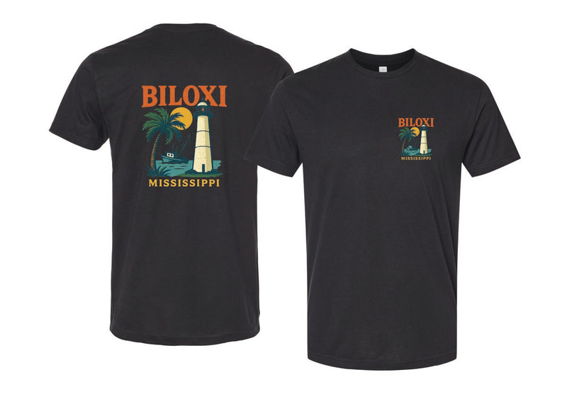 Biloxi Mississippi Vintage Design Souvenir Unisex Cotton Crew Neck T-Shirt