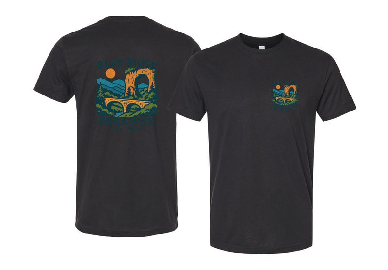 Blue Ridge Parkway Vintage Design Souvenir Unisex Cotton Crew Neck T-Shirt