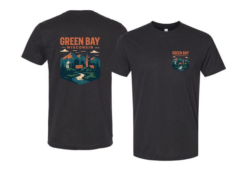 Green Bay Wisconsin Vintage Design Souvenir Unisex Cotton Crew Neck T-Shirt
