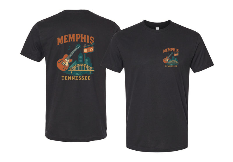 Memphis Tennessee Vintage Design Souvenir Unisex Cotton Crew Neck T-Shirt