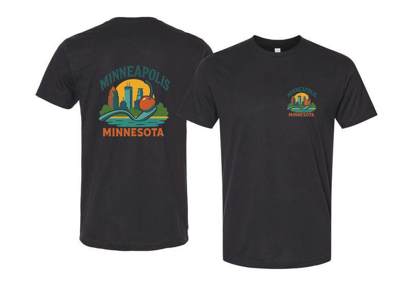 Minneapolis Minnesota Vintage Design Souvenir Unisex Cotton Crew Neck T-Shirt