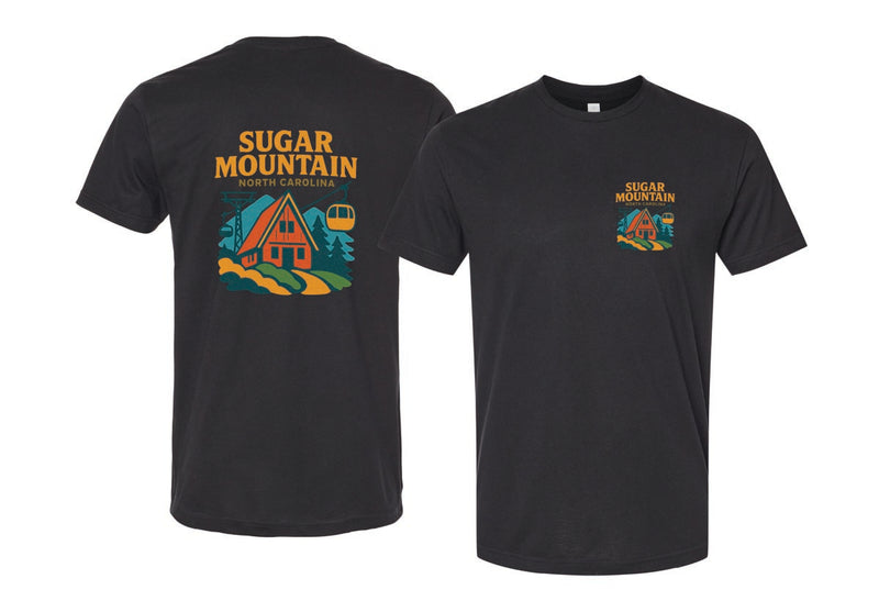 Sugar Mountain North Carolina Vintage Design Souvenir Unisex Cotton Crew Neck T-Shirt