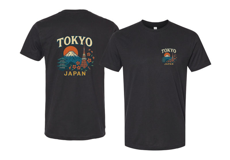 Tokyo Japan Vintage Design Souvenir Unisex Cotton Crew Neck T-Shirt