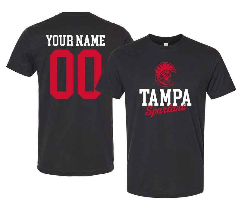 University of Tampa Spartans Officially Licensed Custom Unisex T-Shirt – Collegiate Script Front Design