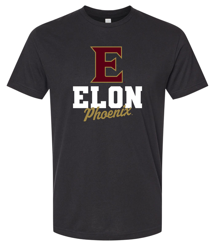 Elon University Officially Licensed Unisex Cotton T-Shirt – Large Front Script Design