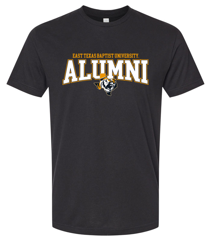 East Texas Baptist University Officially Licensed Unisex Cotton T-Shirt – Large Front Alumni Design