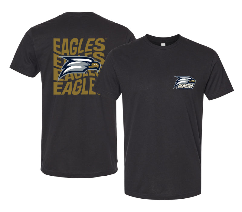 Georgia Southern Eagles Officially Licensed Unisex T-Shirt – Left Chest and Large Back Ripple Design