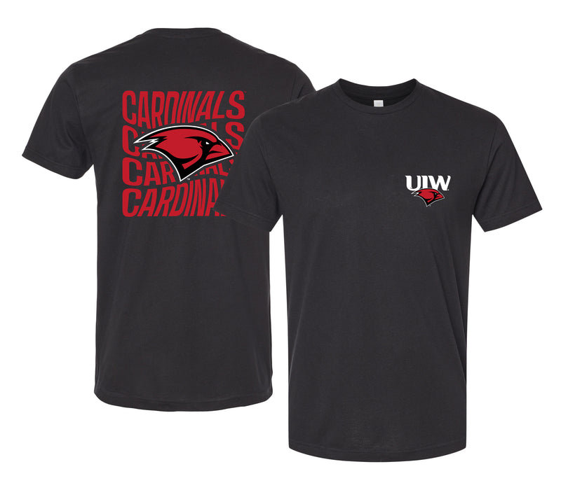Incarnate Word Cardinals Officially Licensed Unisex T-Shirt – Left Chest and Large Back Ripple Design