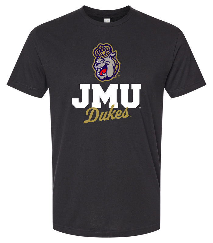 James Madison Dukes Officially Licensed Unisex Cotton T-Shirt – Large Front Script Design