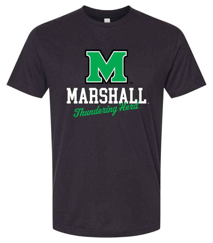 Marshall Thundering Herd Officially Licensed Unisex Cotton T-Shirt – Large Front Script Design