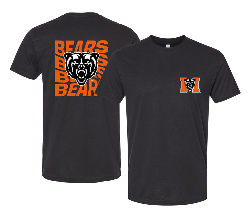 Mercer University Officially Licensed Unisex T-Shirt – Left Chest and Large Back Ripple Design