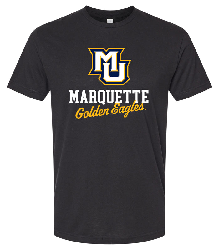 Marquette Golden Eagles Officially Licensed Unisex Cotton T-Shirt – Large Front ScriptDesign