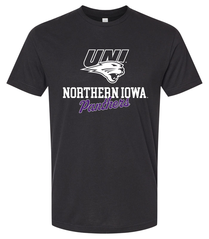 Northern Iowa Panthers Officially Licensed Unisex Cotton T-Shirt – Large Front Script Design (Small)