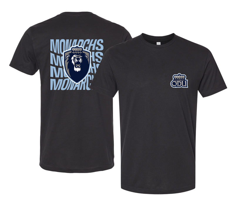 Old Dominion Monarchs Officially Licensed Unisex T-Shirt – Left Chest and Large Back Ripple Design