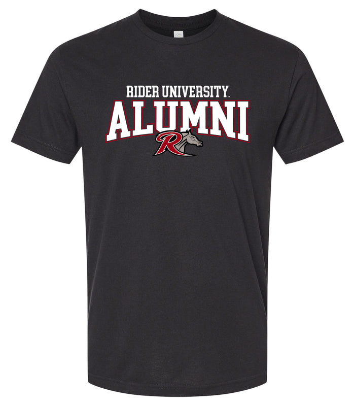 Rider University Broncs Officially Licensed Unisex Cotton T-Shirt – Large Front Alumni Design XS