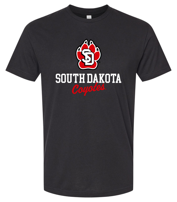 South Dakota Coyotes Officially Licensed Unisex Cotton T-Shirt – Large Front Script Design