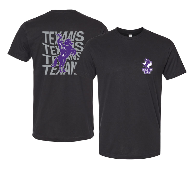 Tarleton State University Officially Licensed Unisex T-Shirt – Left Chest and Large Back Ripple Design
