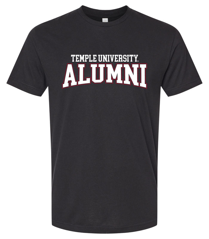 Temple University Officially Licensed Unisex Cotton T-Shirt – Large Front Alumni Design XS