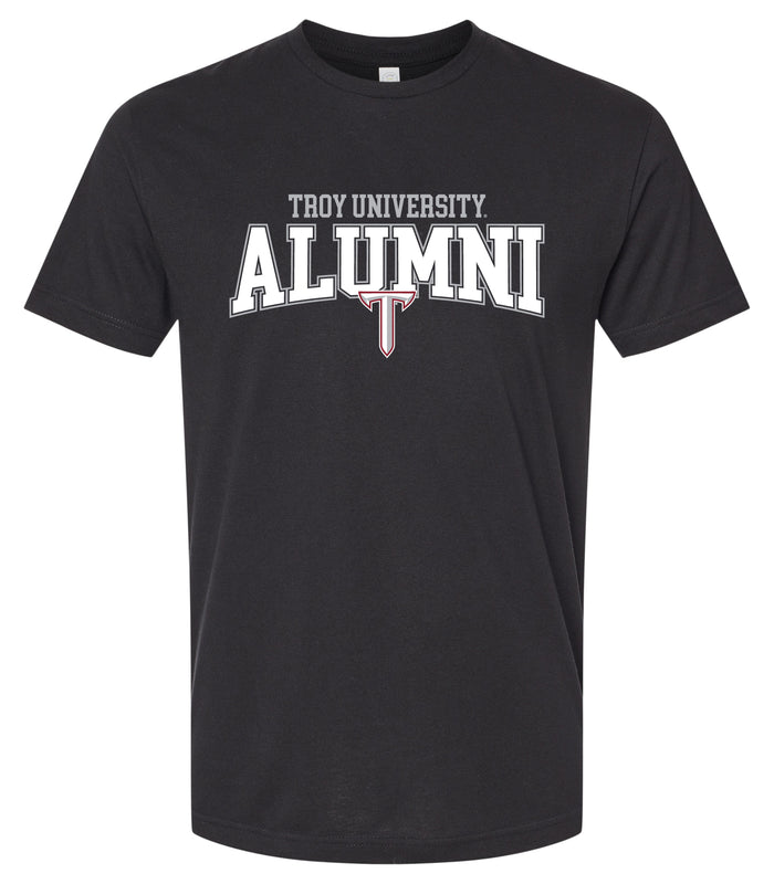 Troy University Officially Licensed Unisex Cotton T-Shirt – Large Front Alumni Design XS