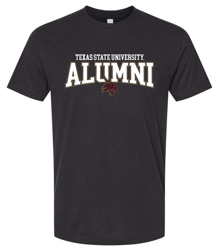 Texas State Bobcats Officially Licensed Unisex Cotton T-Shirt – Large Front Alumni Design