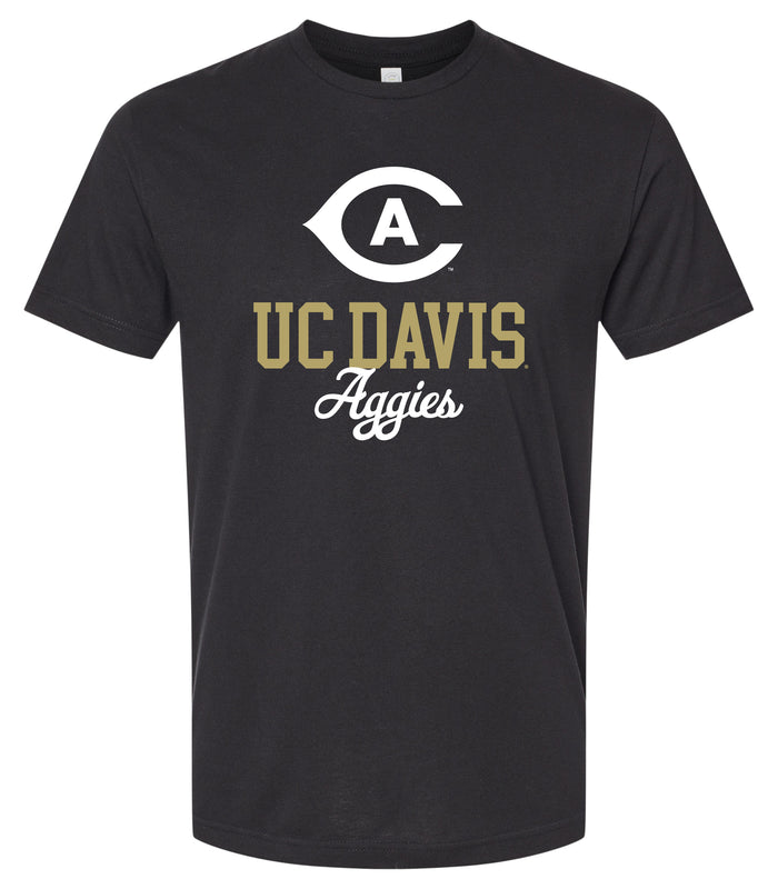 UC Davis Aggies Officially Licensed Unisex Cotton T-Shirt – Large Front Script Design