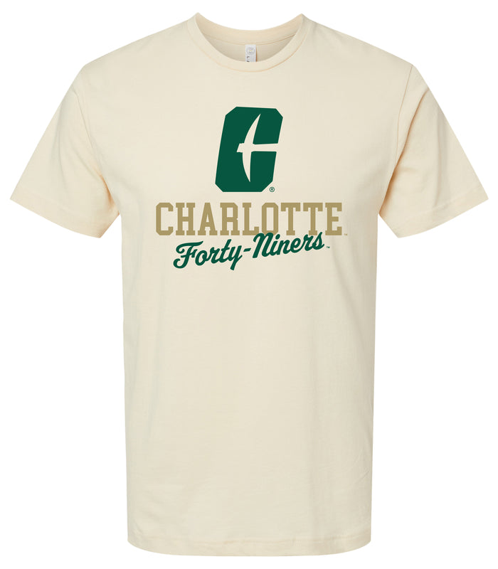 North Carolina Charlotte Forty-Niners Officially Licensed Unisex Cotton T-Shirt – Large Front Script Design