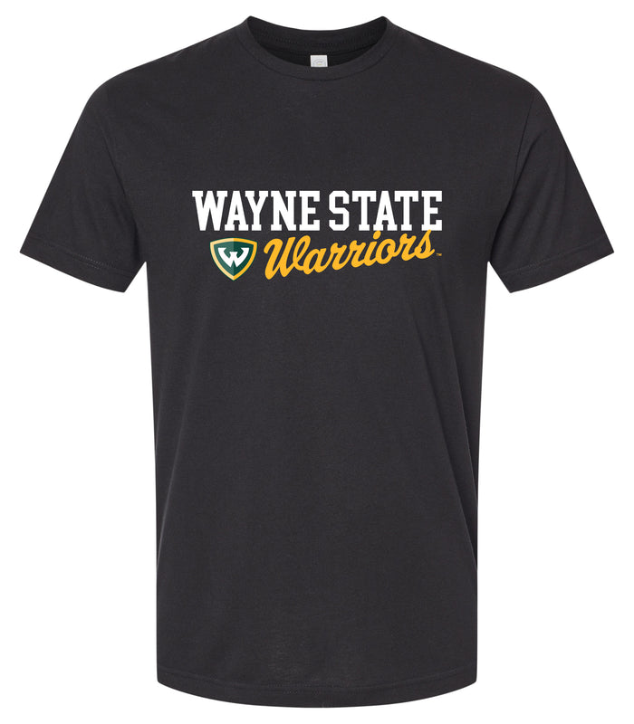 Wayne State Officially Licensed Unisex Cotton T-Shirt – Large Front Script Design XS