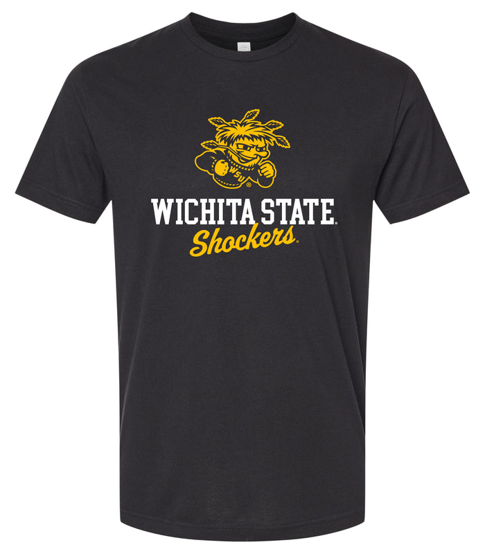 Wichita State Shockers Officially Licensed Unisex Cotton T-Shirt – Large Front Script Design XS