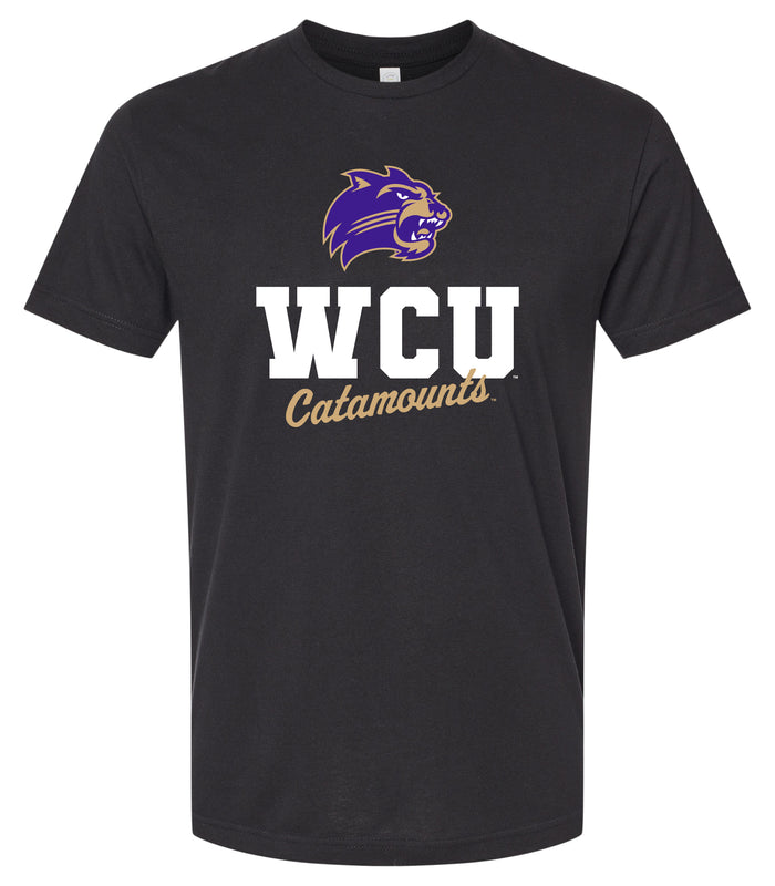 Western Carolina University Officially Licensed Unisex Cotton T-Shirt – Large Front Script Design
