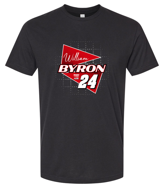 William Byron - All Pro #24 Nascar Offic. LIC. Unisex Cotton Crew Neck T-Shirt - Large Front Retro Design