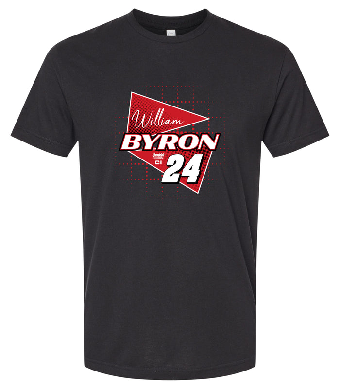 William Byron - Cincinnati #24 Nascar Offic. LIC. Unisex Cotton Crew Neck T-Shirt - Large Front Retro Design