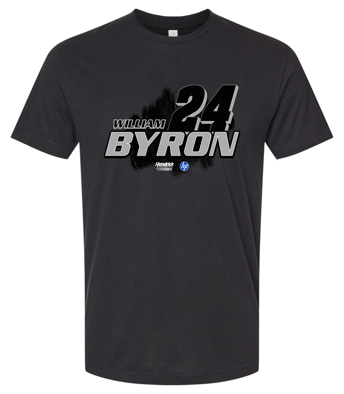 William Byron - HP #24 Nascar Offic. LIC. Unisex Cotton Crew Neck T-Shirt - Large Front Paint Design