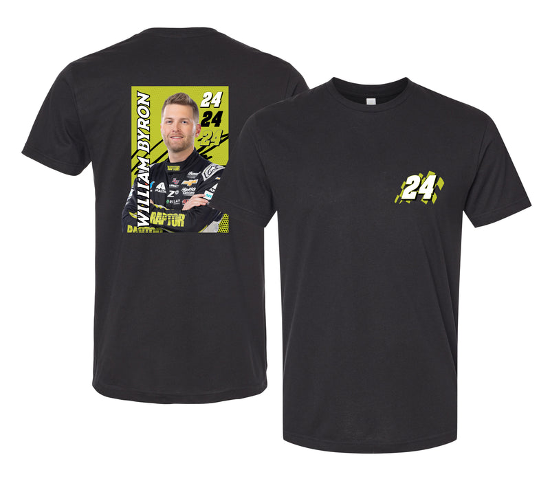 William Byron - Raptor #24 Nascar Offic. LIC. Unisex T-Shirt – Left Chest and Large Back Picture Design