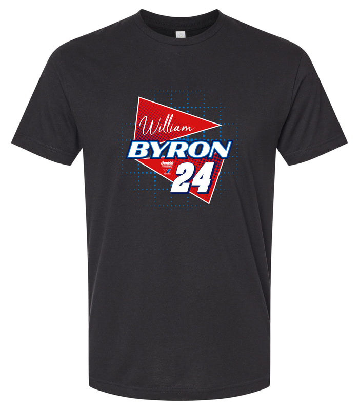 William Byron - Valvoline #24 Nascar Offic. LIC. Unisex Cotton Crew Neck T-Shirt - Large Front Retro Design