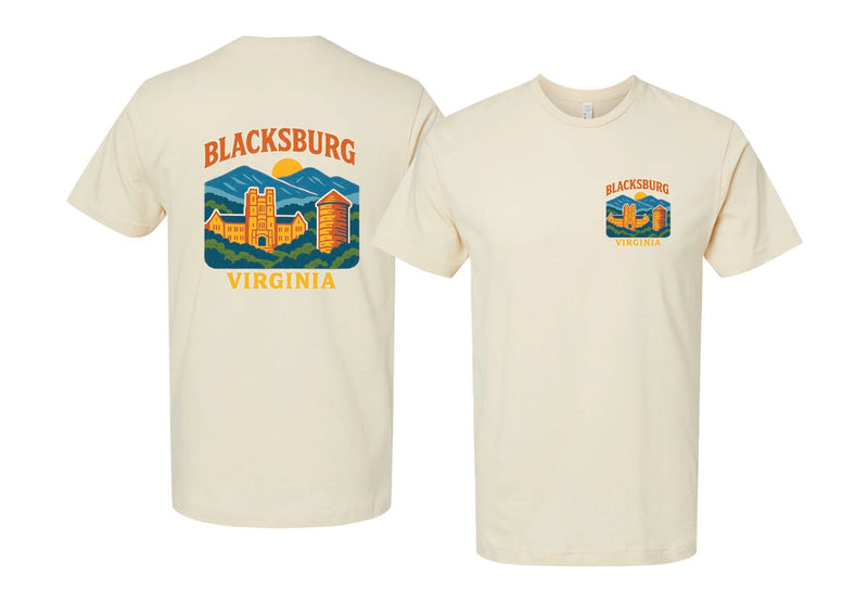 Blacksburg Virginia Vintage Design Souvenir Unisex Cotton Crew Neck T-Shirt
