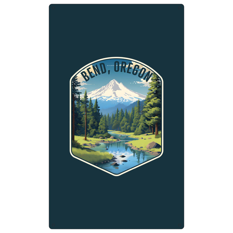 Bend Oregon Design B Souvenir Metal Sign 9 x 15