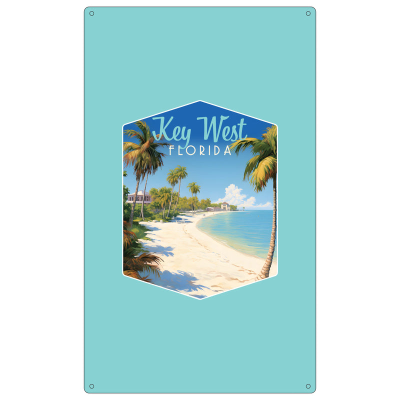 Key West Florida Design B Souvenir Metal Sign 9 x 15
