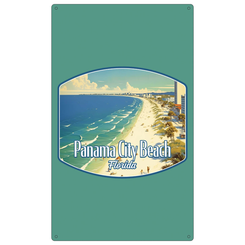 Panama City Beach Florida Design A Souvenir Metal Sign 9 x 15